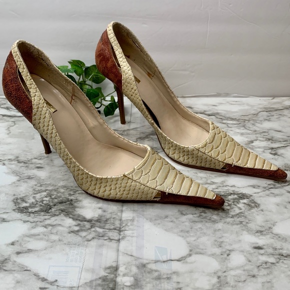 Michael Antonio Shoes - Michael Antonio Pointed Snake Scale heels 9
